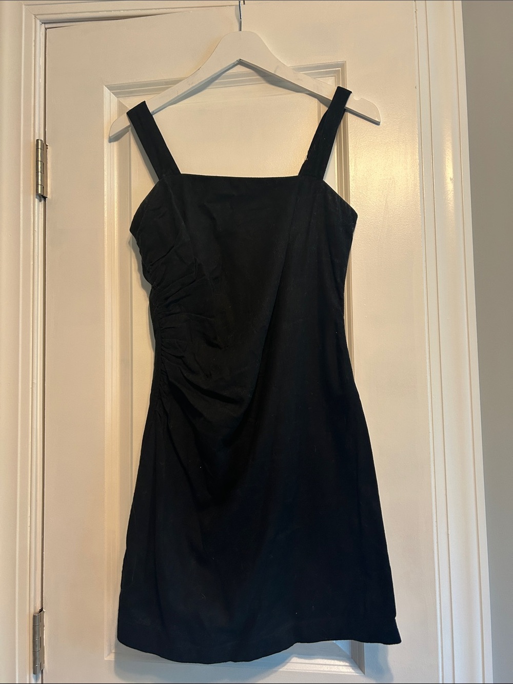 Abercrombie Linen-Blend Ruched Sqareneck Mini Dress